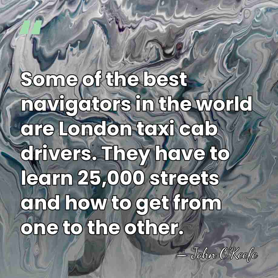 Some of the best navigators in the world are London taxi cab&hellip; - John O'Keefe