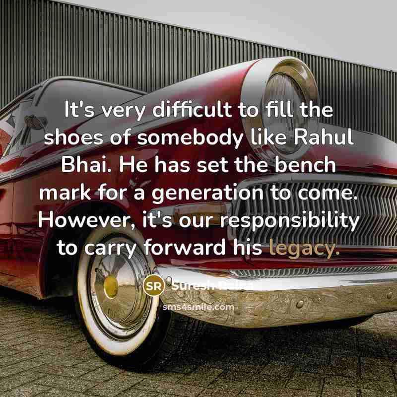 “It's very difficult to fill the shoes of somebody like…” quote by Suresh Raina