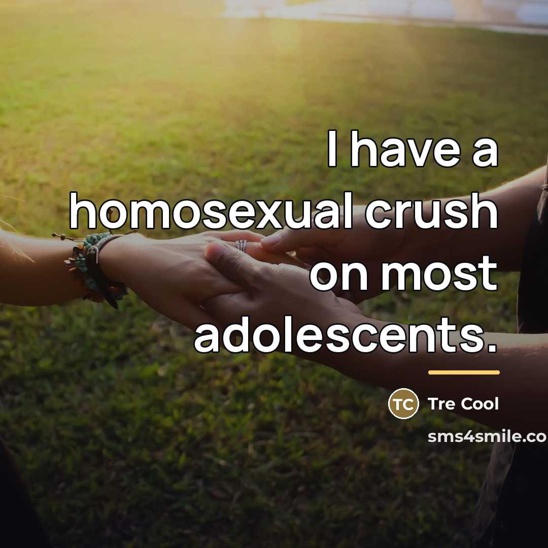 “I have a homosexual crush on most adolescents.…” quote by Tre Cool