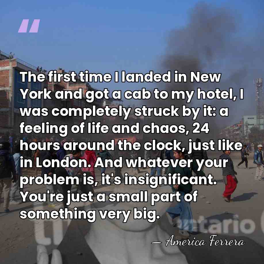 The first time I landed in New York and got a cab&hellip; - America Ferrera