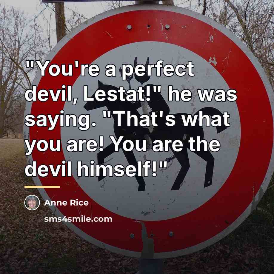 “"You're a perfect devil, Lestat!" he was saying. "That's what…” quote by Anne Rice