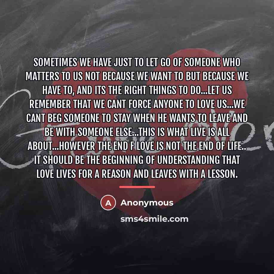 “Sometimes we have just to let go of someone who…” quote by Anonymous