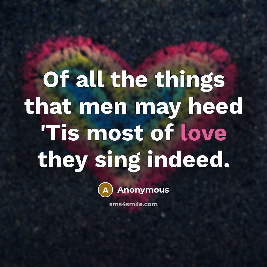 “Of all the things that men may heed 'Tis most…” quote by Anonymous