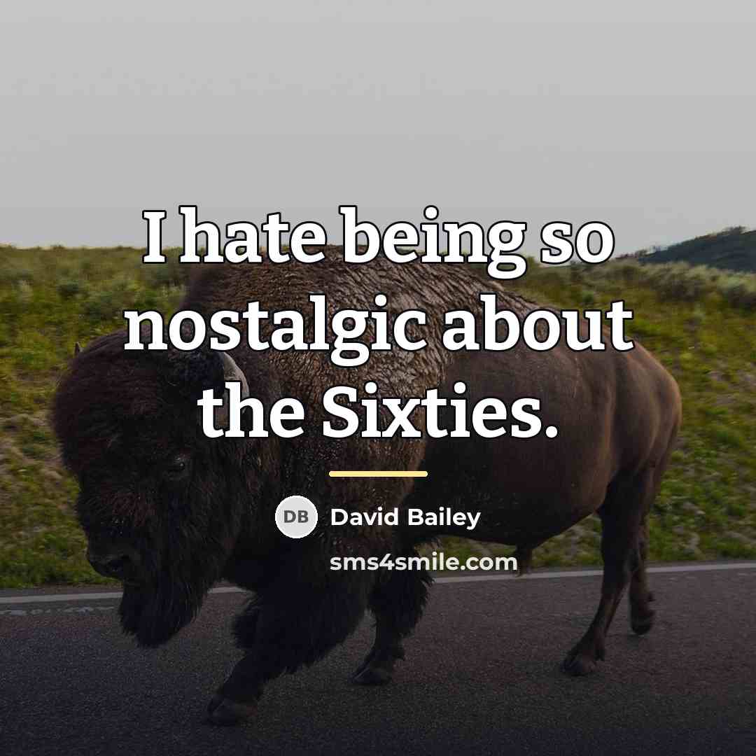 “I hate being so nostalgic about the Sixties.…” quote by David Bailey