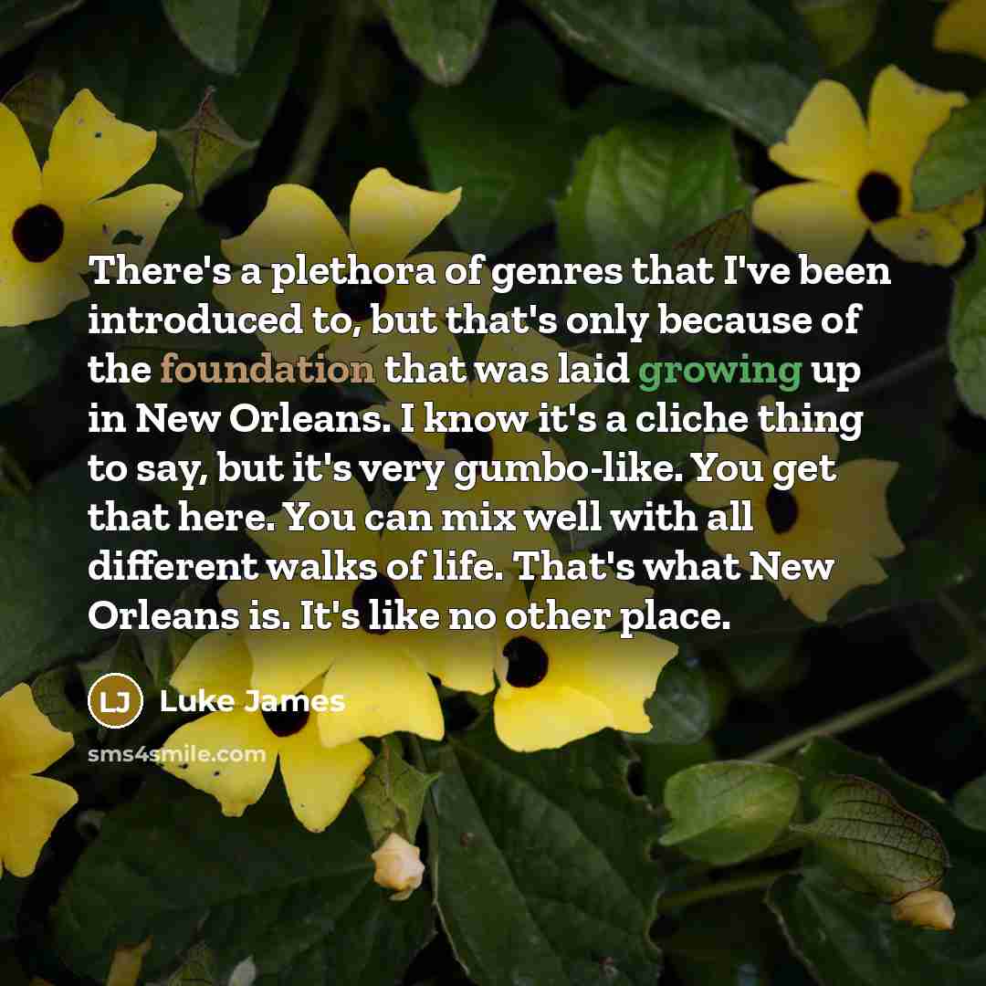 “There's a plethora of genres that I've been introduced to,…” quote by Luke James