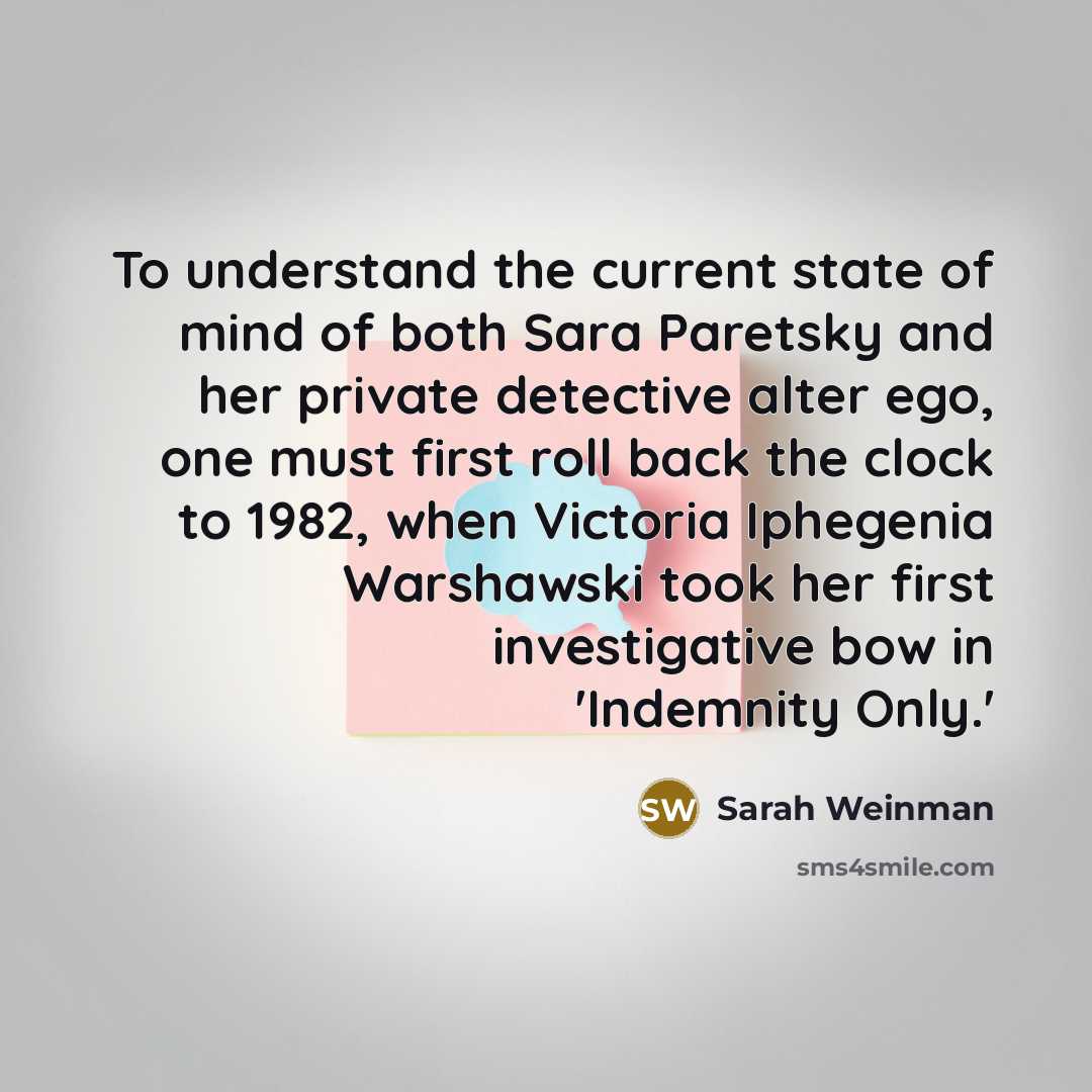 “To understand the current state of mind of both Sara…” quote by Sarah Weinman