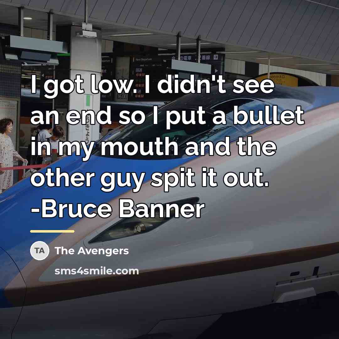 “I got low. I didn't see an end so I…” quote by The Avengers