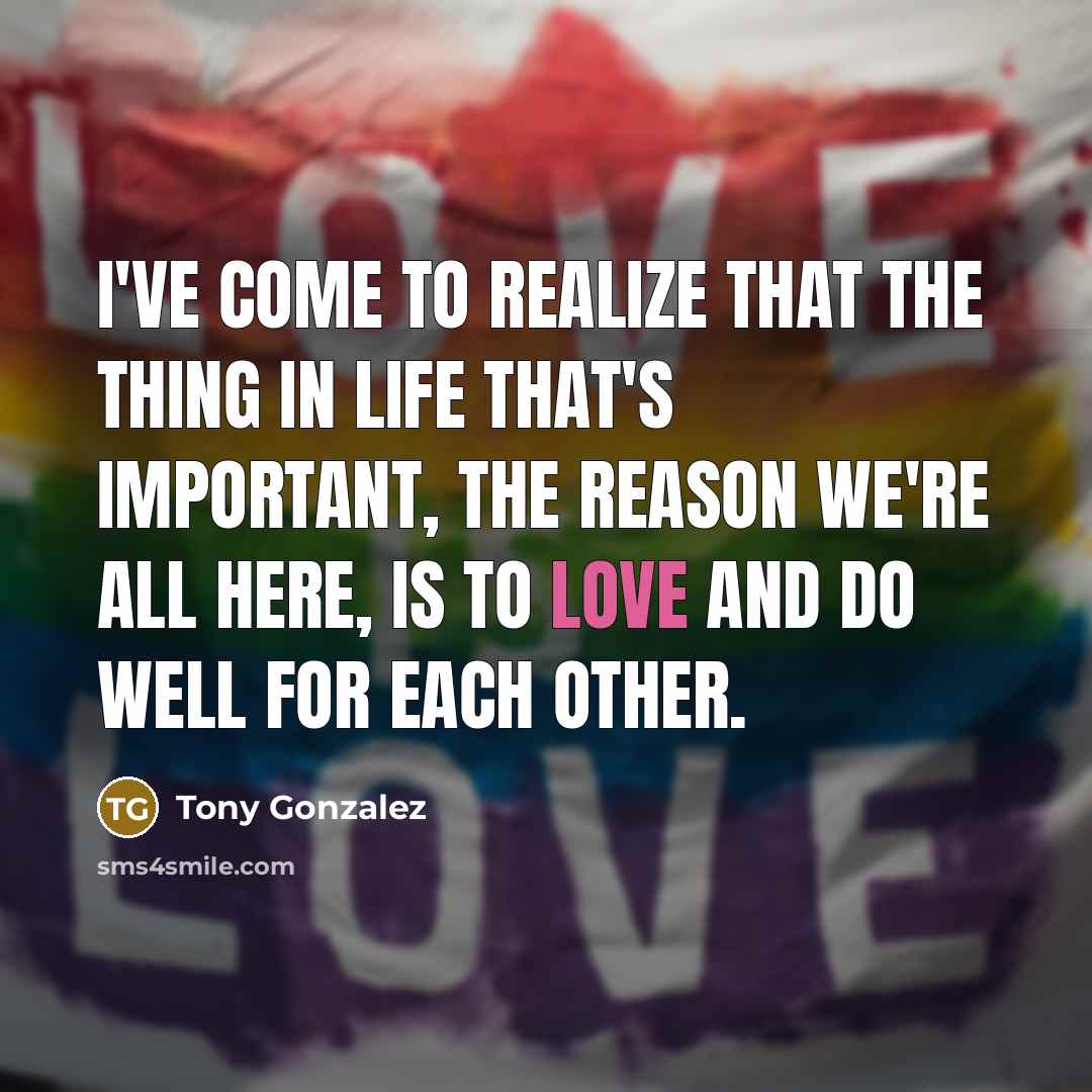 “I've come to realize that the thing in life that's…” quote by Tony Gonzalez
