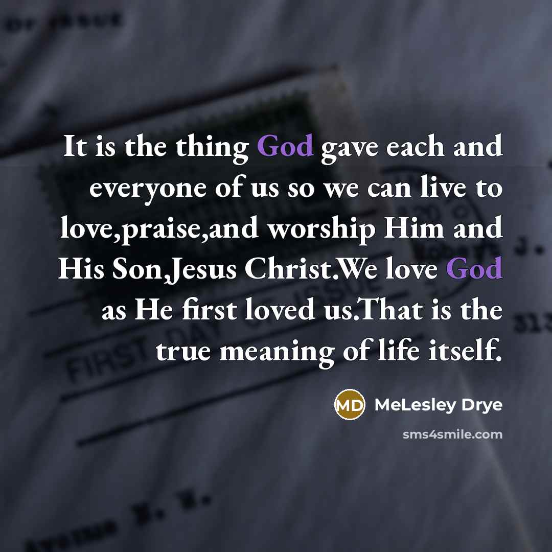 “It is the thing God gave each and everyone of…” quote by MeLesley Drye
