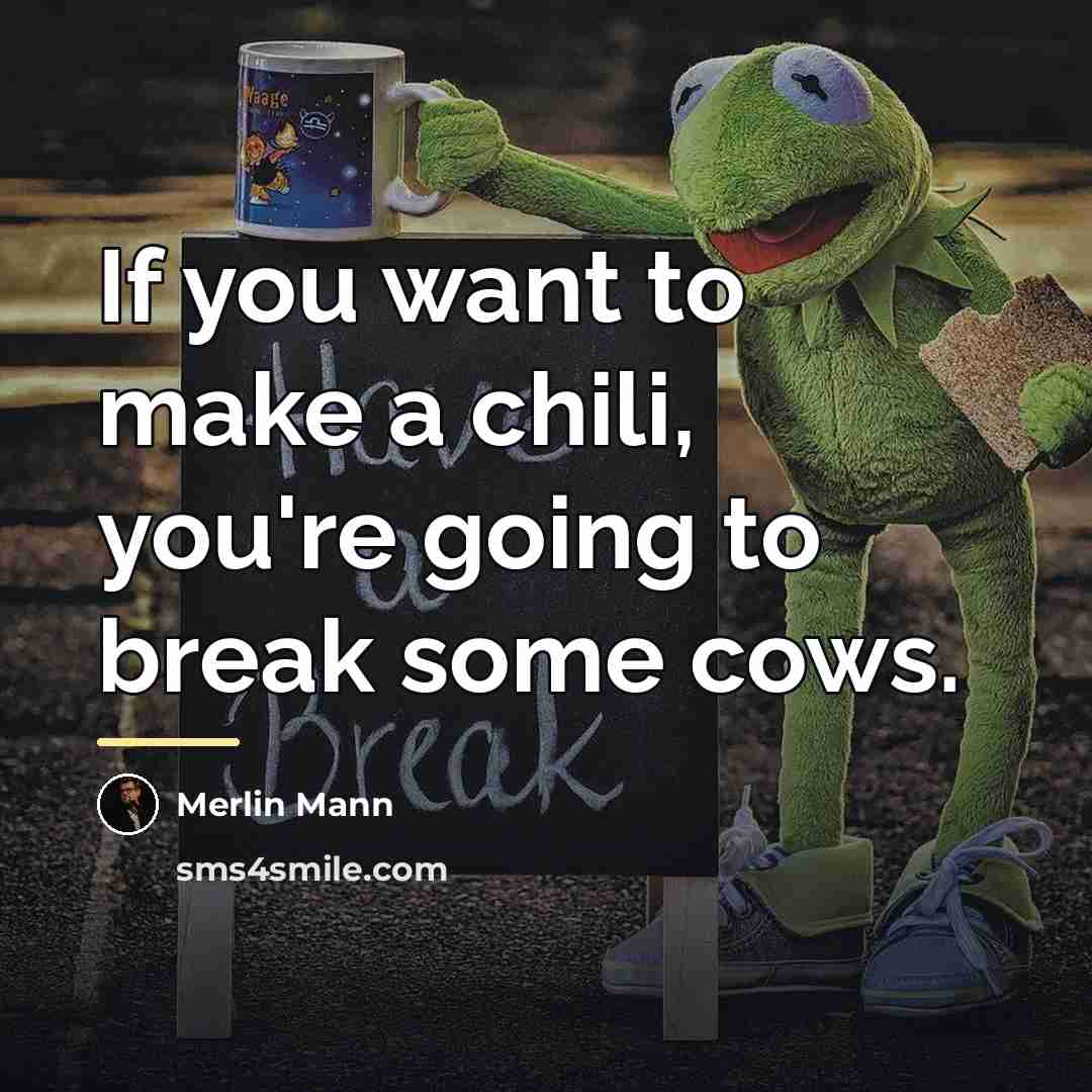 “If you want to make a chili, you're going to…” quote by Merlin Mann