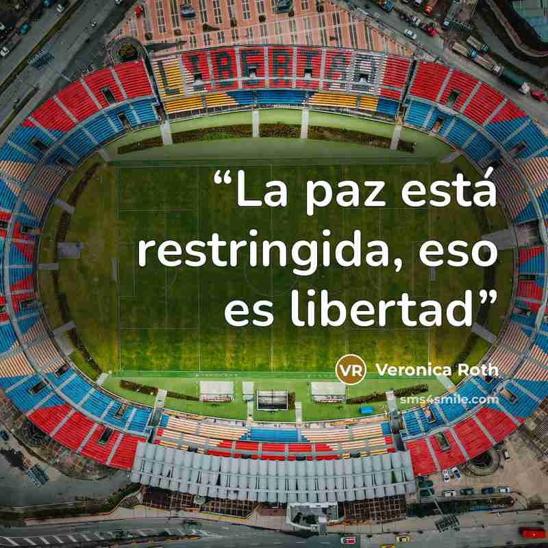 “La paz está restringida, eso es libertad” quote by Veronica Roth