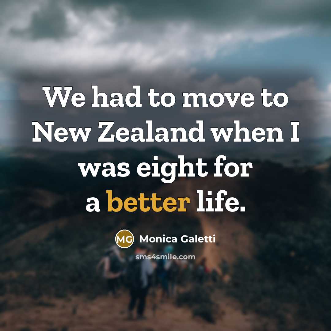 “We had to move to New Zealand when I was…” quote by Monica Galetti