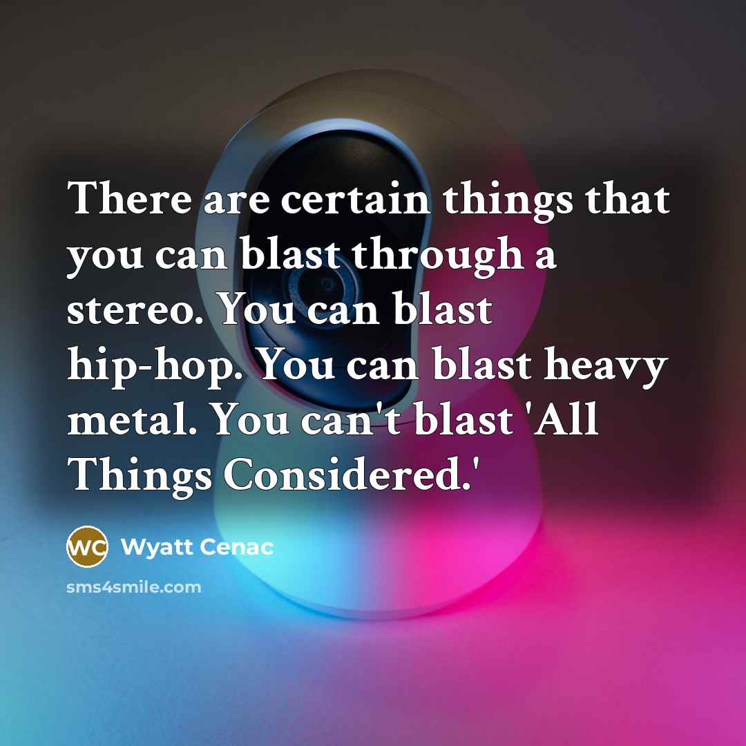 “There are certain things that you can blast through a…” quote by Wyatt Cenac