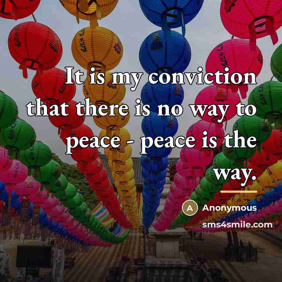 “It is my conviction that there is no way to…” quote by Anonymous