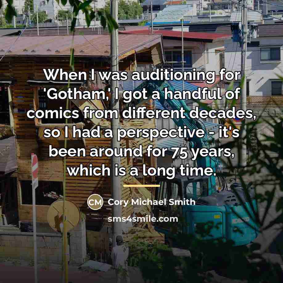 “When I was auditioning for 'Gotham,' I got a handful…” quote by Cory Michael Smith
