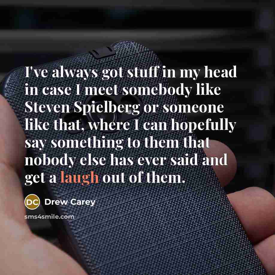 “I've always got stuff in my head in case I…” quote by Drew Carey