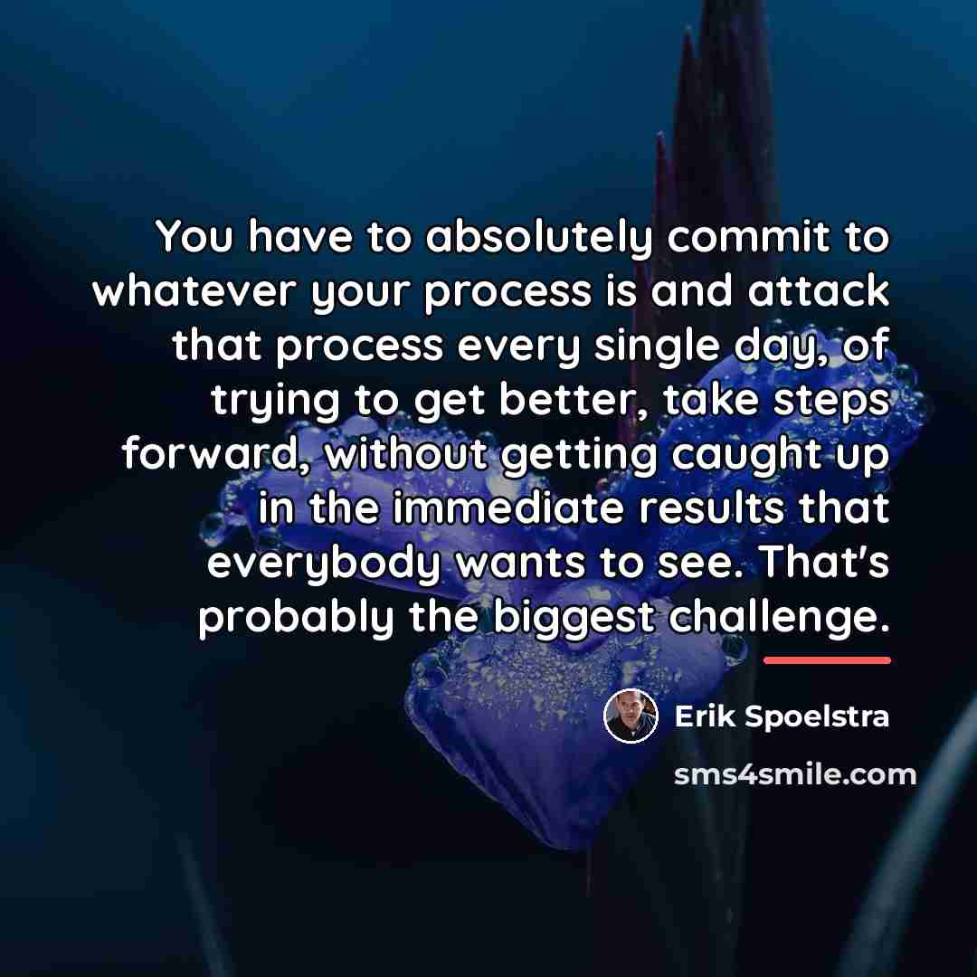 “You have to absolutely commit to whatever your process is…” quote by Erik Spoelstra