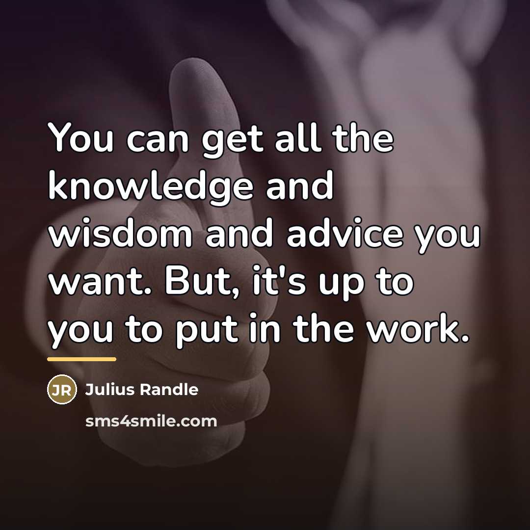 “You can get all the knowledge and wisdom and advice…” quote by Julius Randle