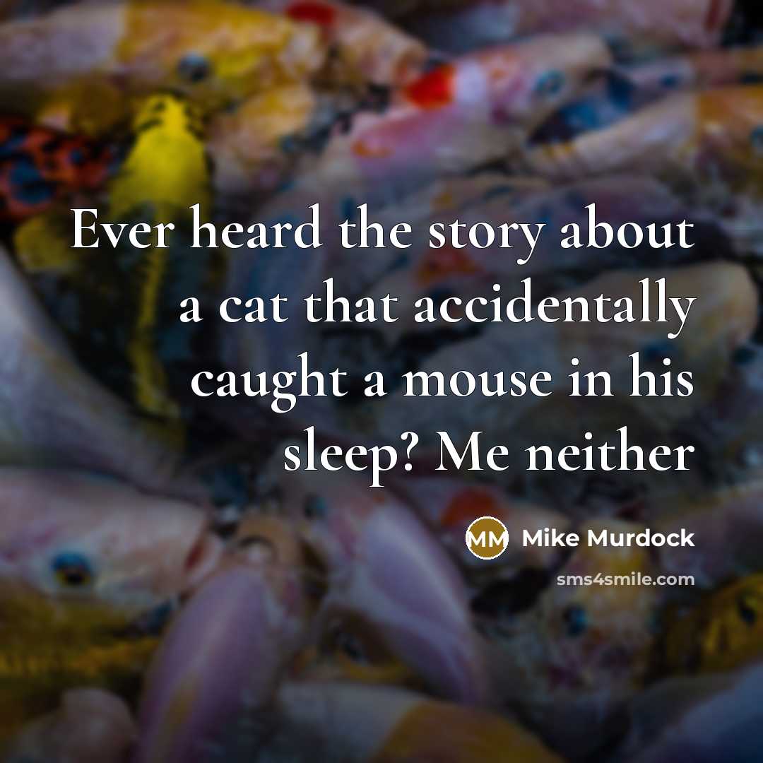 “Ever heard the story about a cat that accidentally caught…” quote by Mike Murdock