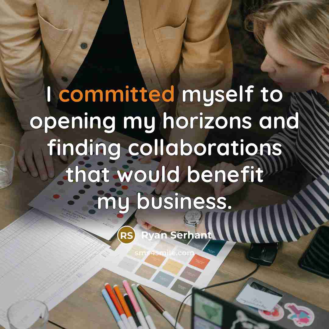 “I committed myself to opening my horizons and finding collaborations…” quote by Ryan Serhant