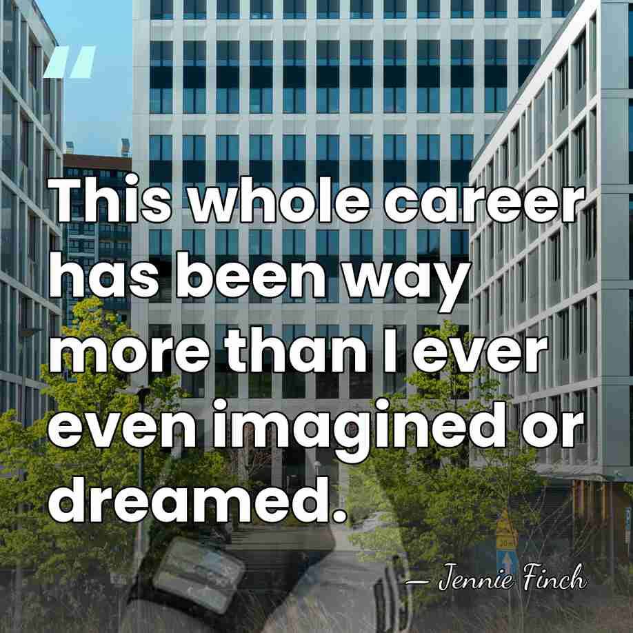 This whole career has been way more than I ever even imagined&hellip; - Jennie Finch