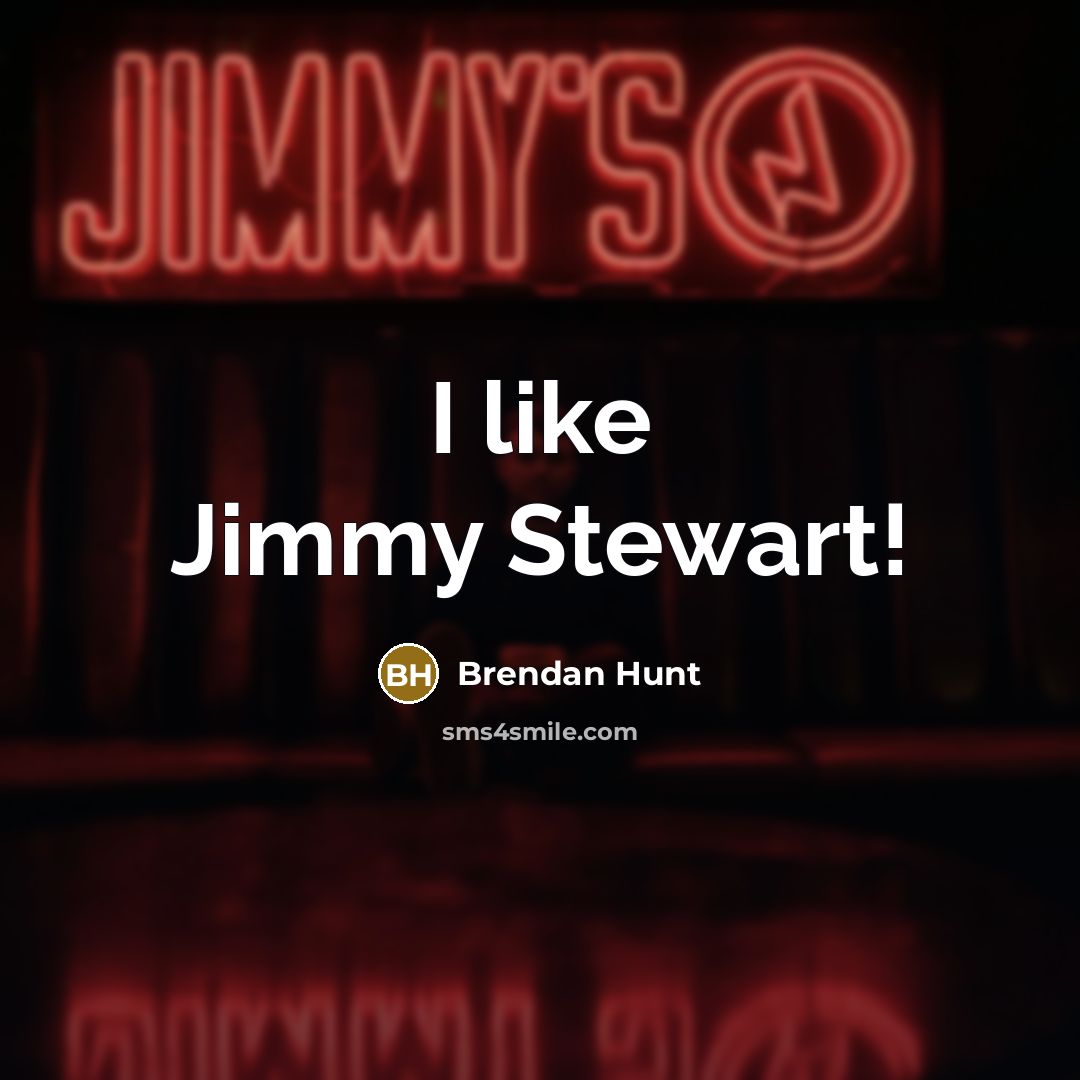 “I like Jimmy Stewart!…” quote by Brendan Hunt