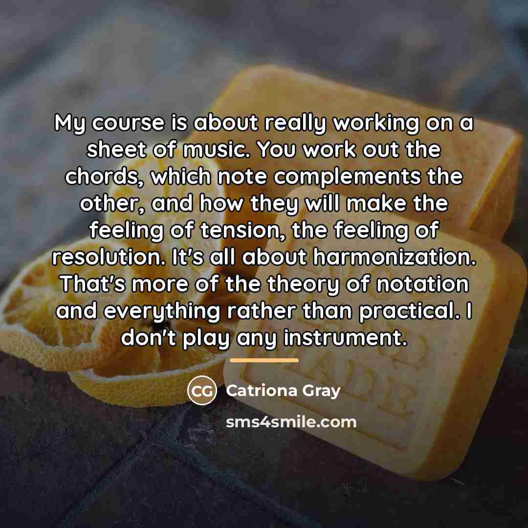 “My course is about really working on a sheet of…” quote by Catriona Gray