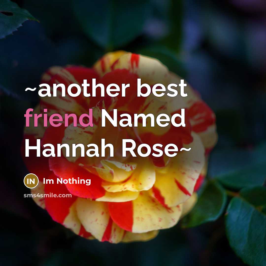 “~another best friend Named Hannah Rose~…” quote by Im Nothing