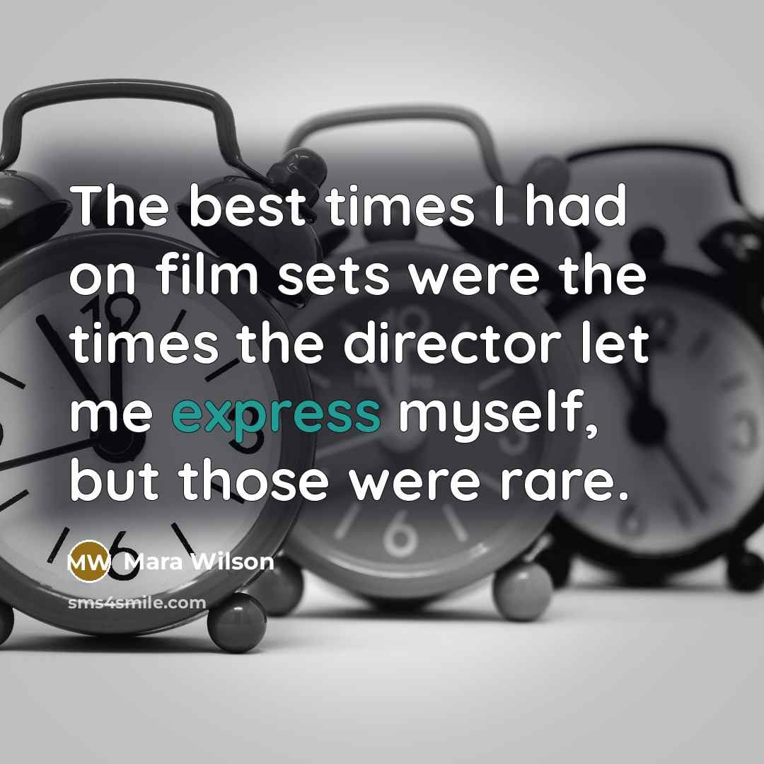 “The best times I had on film sets were the…” quote by Mara Wilson