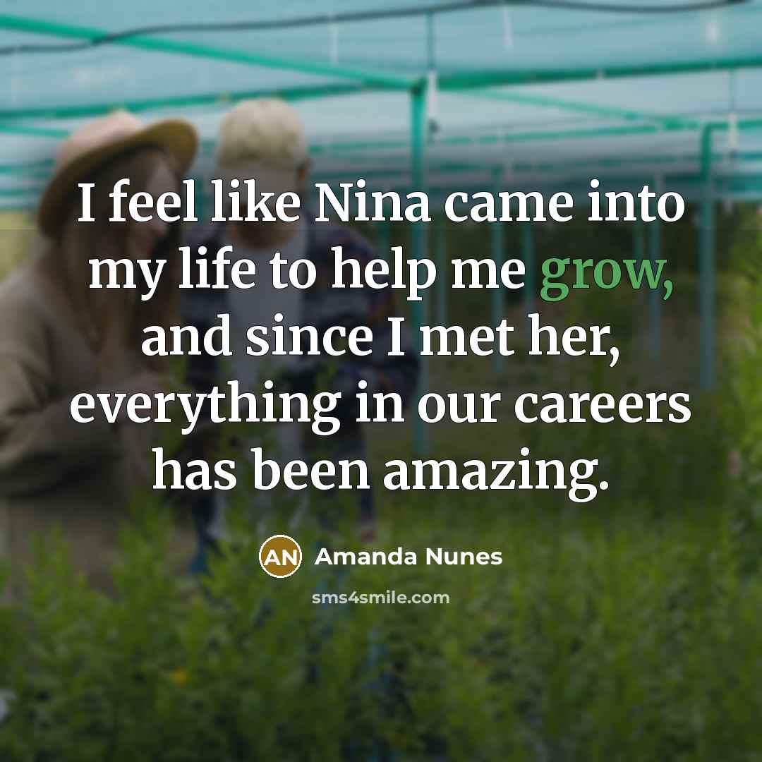 “I feel like Nina came into my life to help…” quote by Amanda Nunes