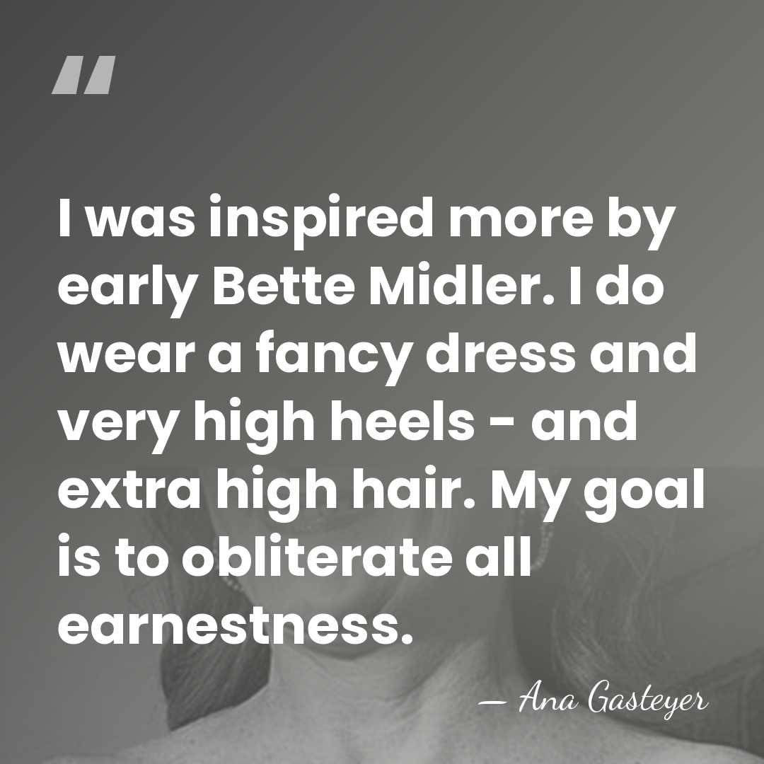 I was inspired more by early Bette Midler. I do wear a&hellip; - Ana Gasteyer