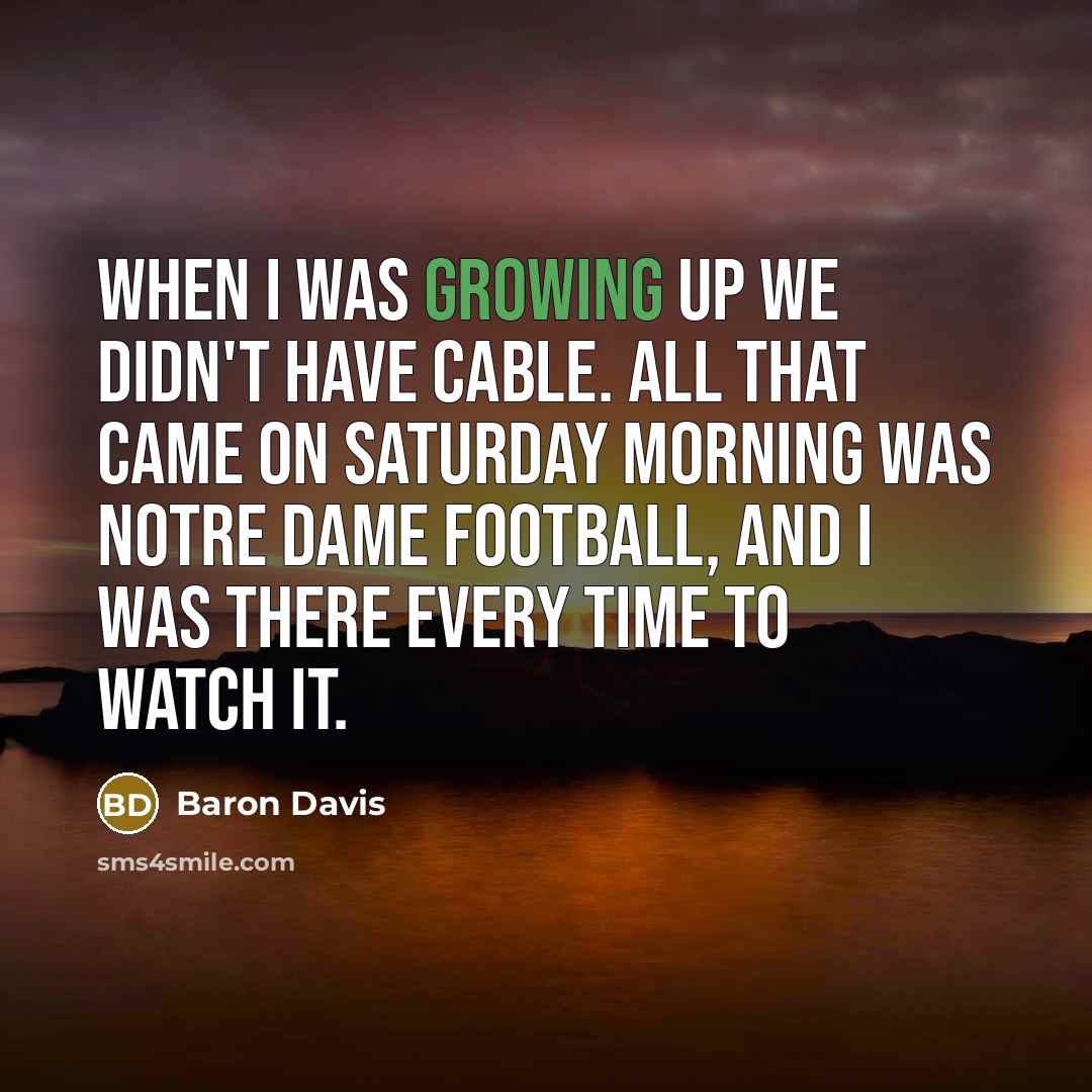 “When I was growing up we didn't have cable. All…” quote by Baron Davis
