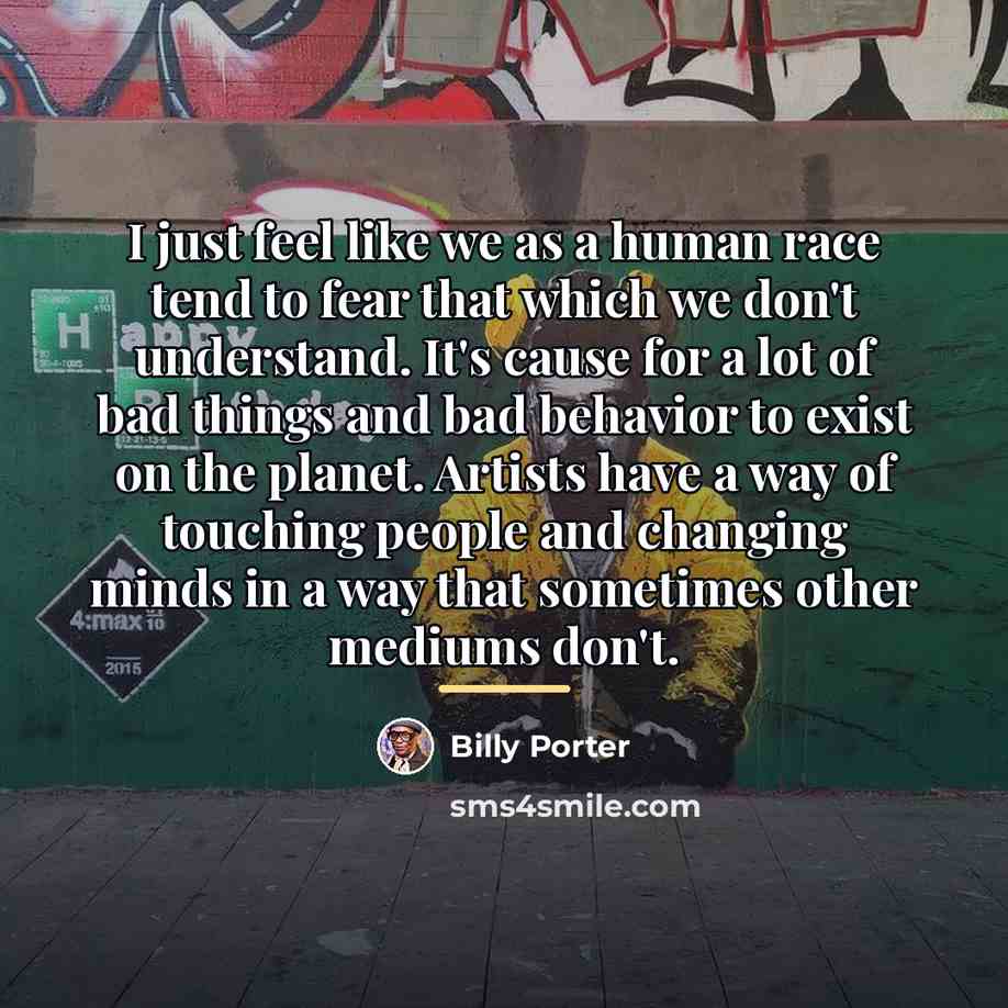 “I just feel like we as a human race tend…” quote by Billy Porter