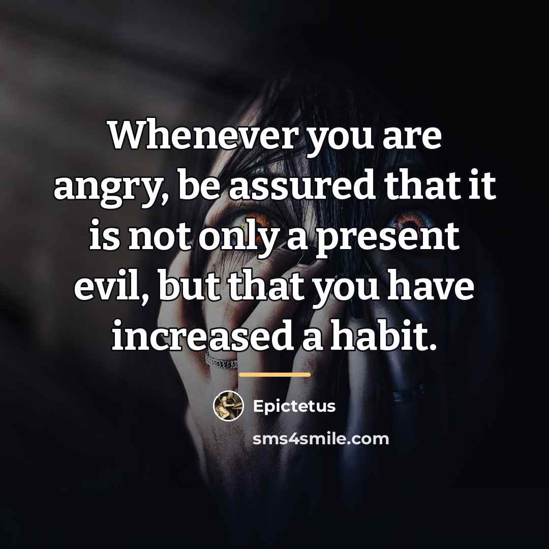 “Whenever you are angry, be assured that it is not…” quote by Epictetus