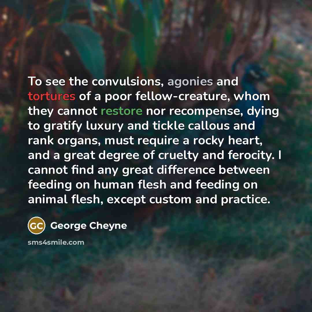 “To see the convulsions, agonies and tortures of a poor…” quote by George Cheyne