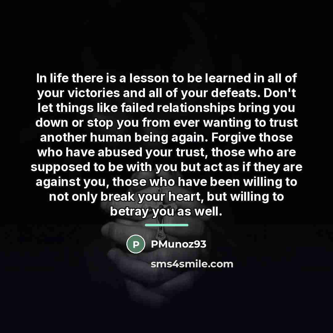 “In life there is a lesson to be learned in…” quote by PMunoz93