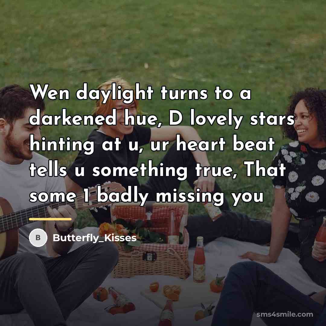 “Wen daylight turns to a darkened hue, D lovely stars…” quote by Butterfly_Kisses
