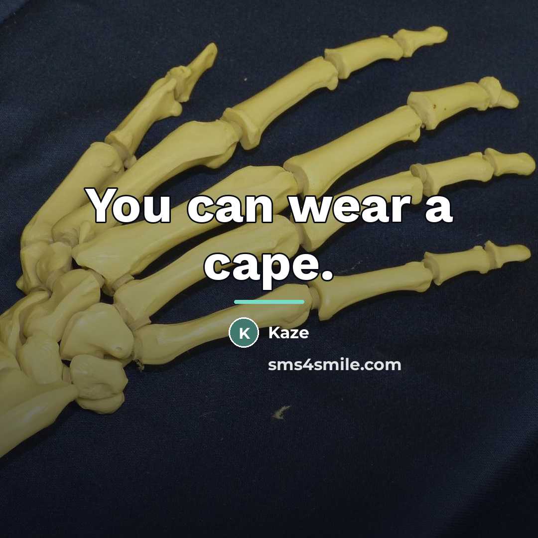 “You can wear a cape.…” quote by Kaze