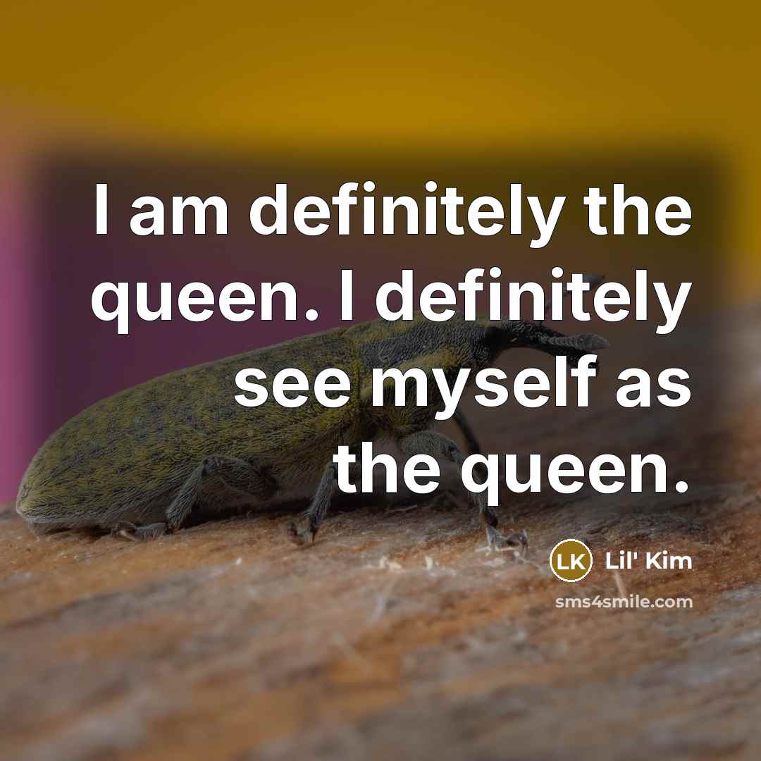 “I am definitely the queen. I definitely see myself as…” quote by Lil' Kim
