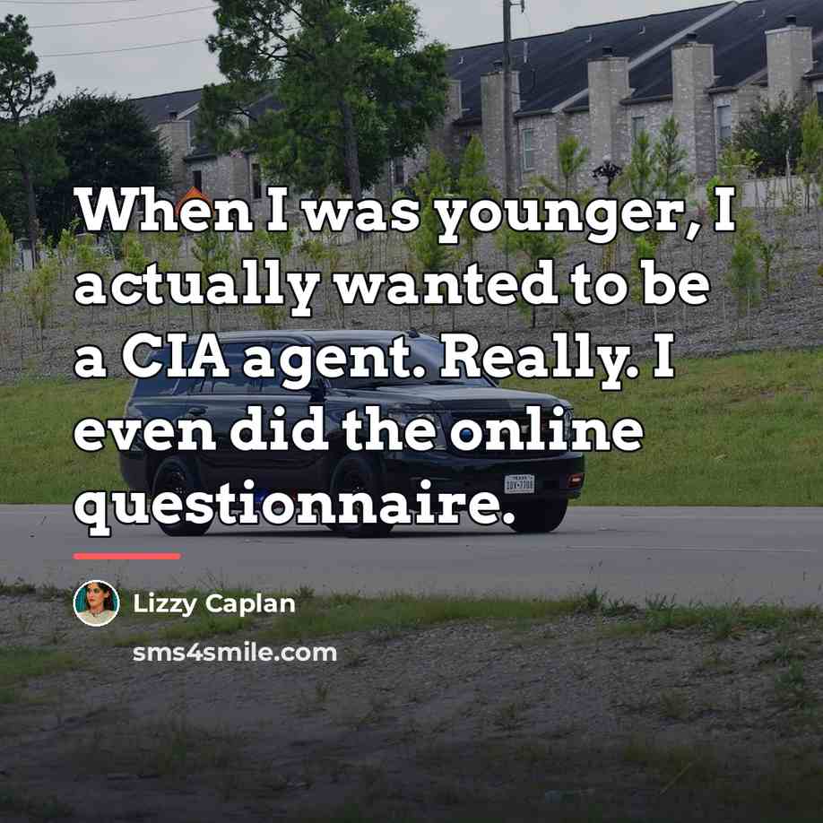 “When I was younger, I actually wanted to be a…” quote by Lizzy Caplan