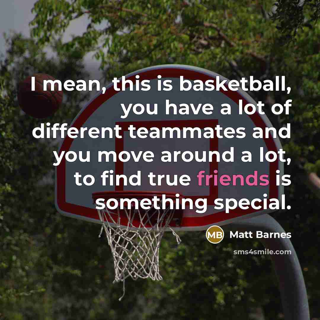 “I mean, this is basketball, you have a lot of…” quote by Matt Barnes