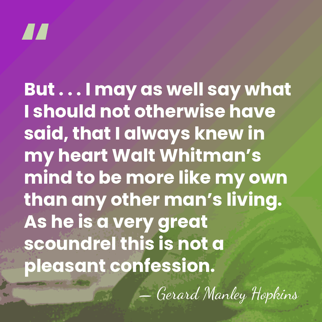 But . . . I may as well say what I should&hellip; - Gerard Manley Hopkins