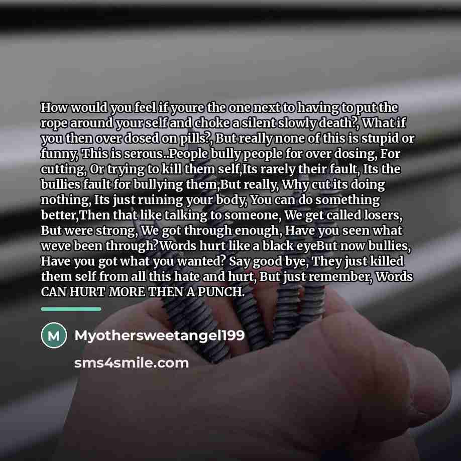“How would you feel if youre the one next to…” quote by Myothersweetangel199