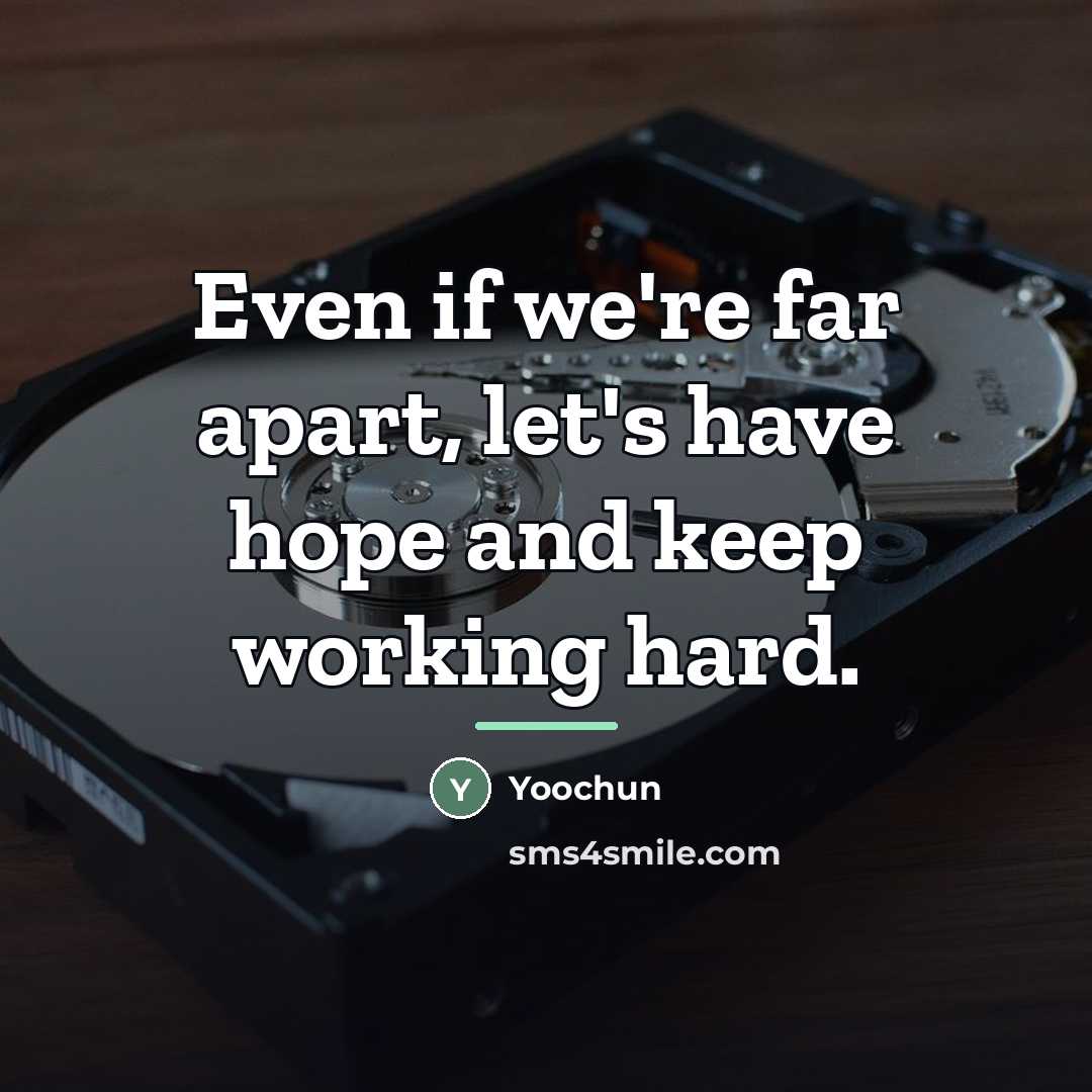 “Even if we're far apart, let's have hope and keep…” quote by Yoochun