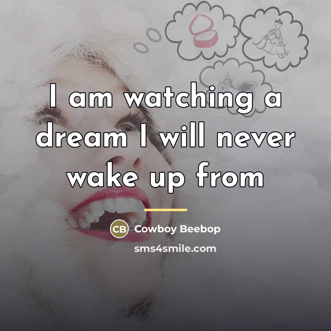 “I am watching a dream I will never wake up…” quote by Cowboy Beebop