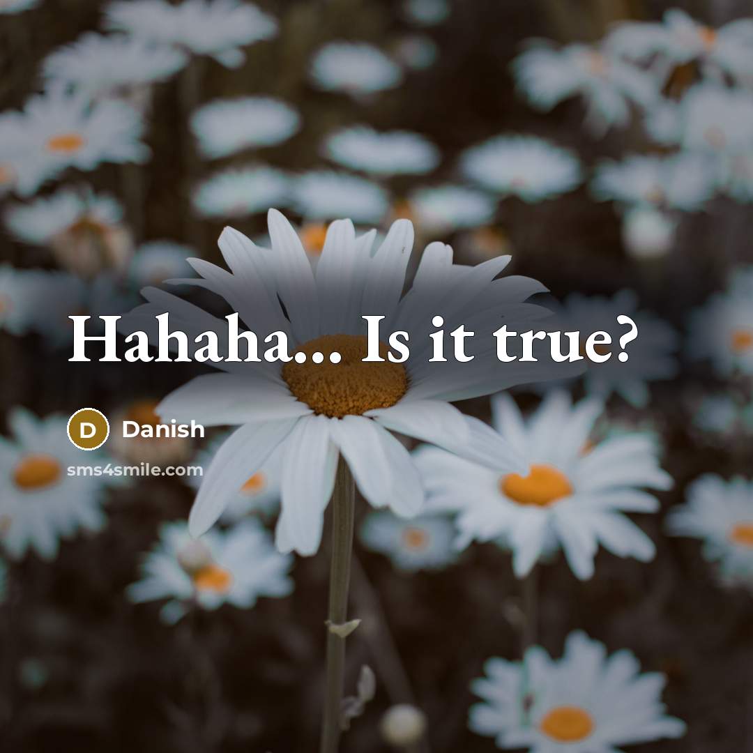 “Hahaha... Is it true?” quote by Danish