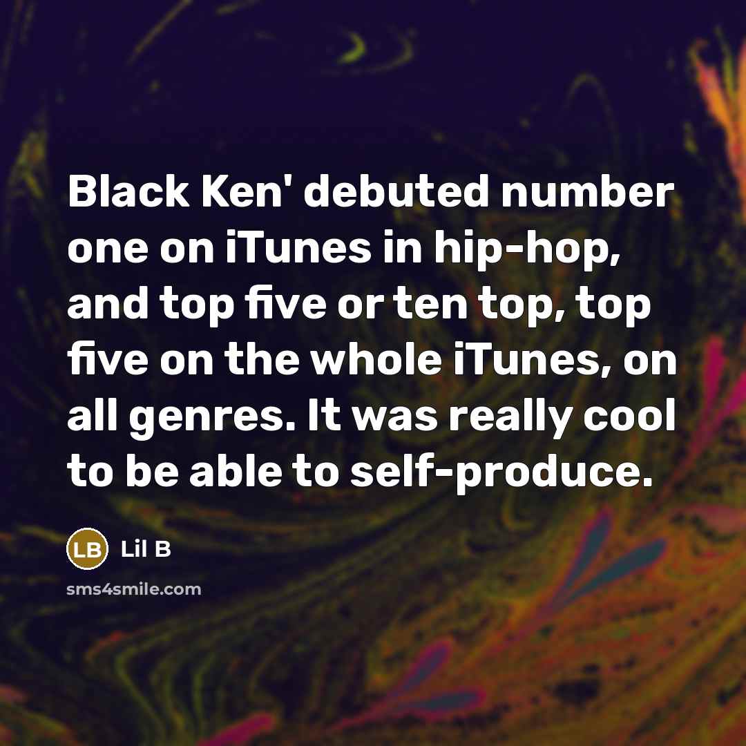 “Black Ken' debuted number one on iTunes in hip-hop, and…” quote by Lil B