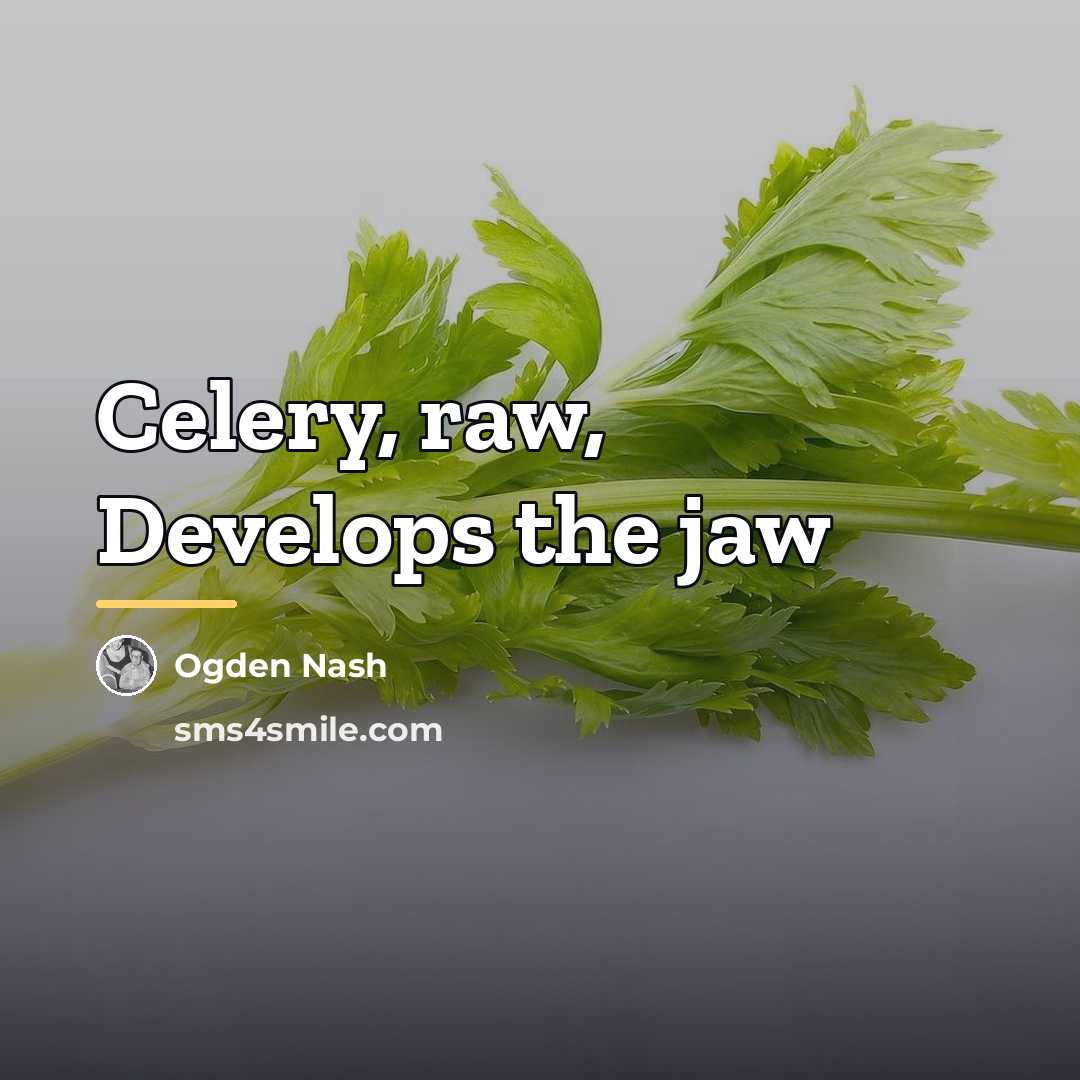 “Celery, raw, Develops the jaw…” quote by Ogden Nash