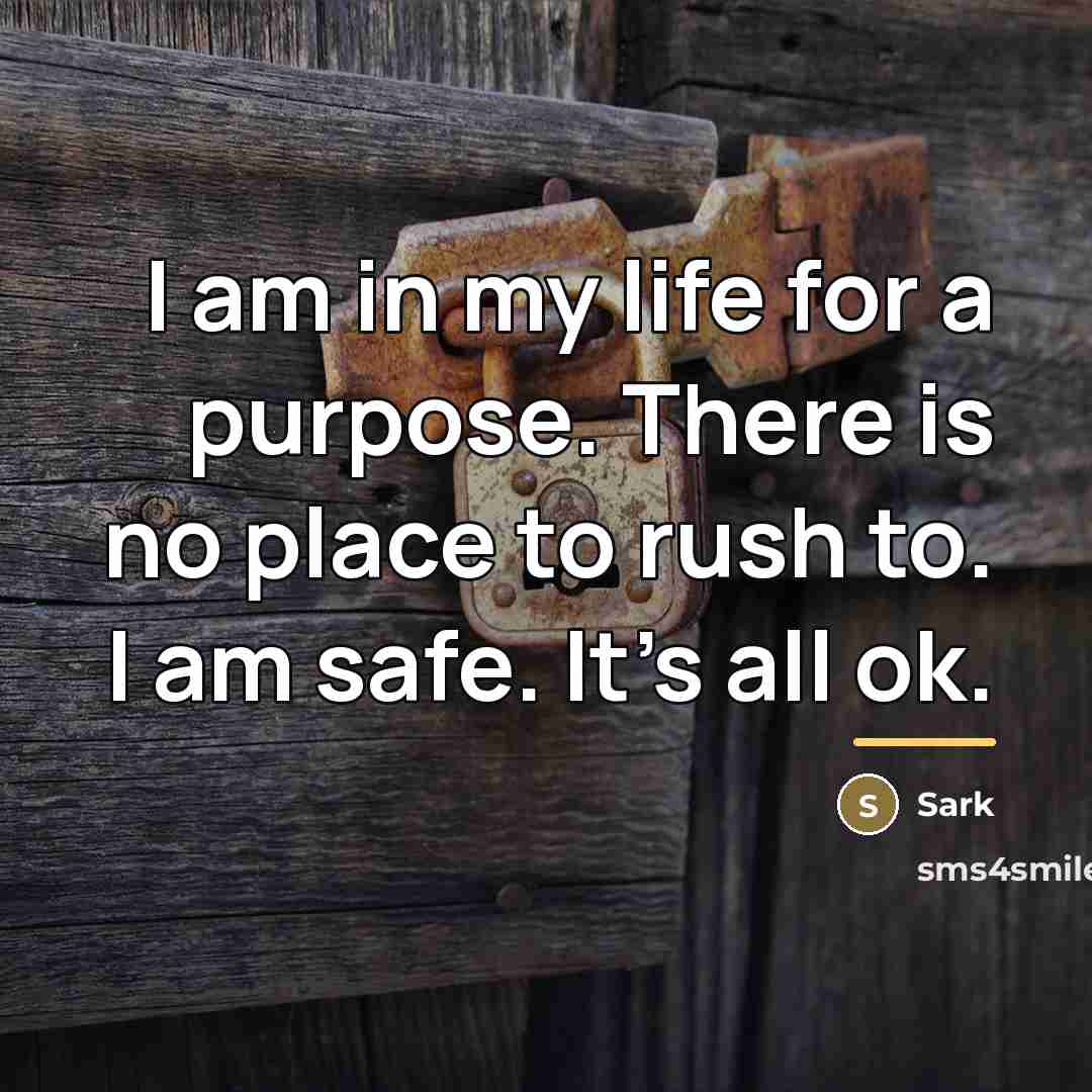 “I am in my life for a purpose. There is…” quote by Sark