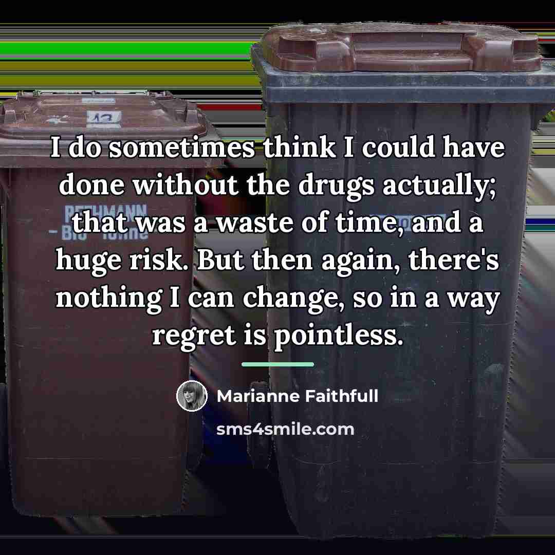 “I do sometimes think I could have done without the…” quote by Marianne Faithfull